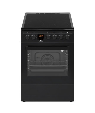 Cuisiniere vitrocéramique CONTINENTAL EDISON CECV50FCB - 4 feux -  L49,8 x H86 xP67 cm - Noir