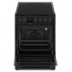 Cuisiniere vitrocéramique CONTINENTAL EDISON CECV50FCB - 4 feux -  L49,8 x H86 xP67 cm - Noir