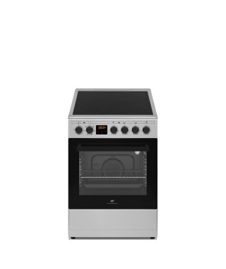 Cuisiniere vitrocéramique CONTINENTAL EDISON CECV50FCS - 4 feux -  L49,8 x H86 xP67 cm - Silver