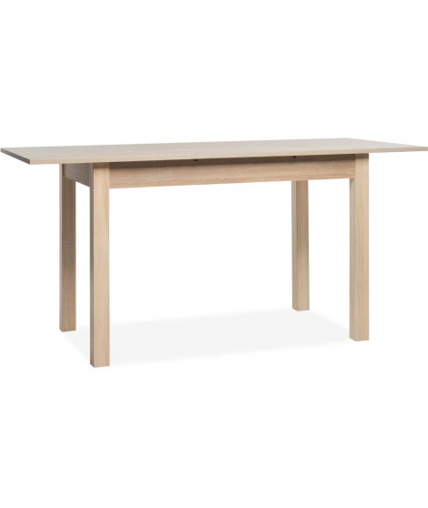 Table extensible Coburg - Décor chene sonoma - Allonge de 40 cm - L120/160 x H76,5 x P70 cm