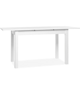 Table extensible Coburg - Décor blanc - Allonge de 40 cm - L120/160 x H76,5 x P70 cm