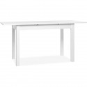 Table extensible Coburg - Décor blanc - Allonge de 40 cm - L120/160 x H76,5 x P70 cm