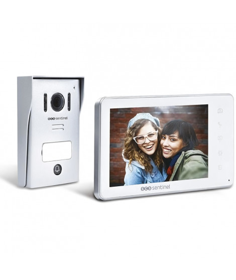 Interphone vidéo filaire, coloris blanc - VisioKit 7 - SCS SENTINEL