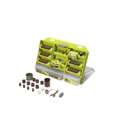 Coffret RYOBI RAR800K-150 - 150 pieces multi-usage avec systeme Twist Lock