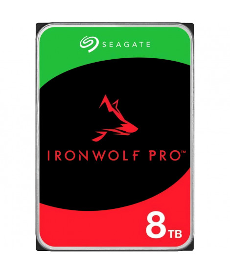 SEAGATE - IRONWOLF PRO - Disque dur interne - 8To - SATA 6 Gbits/s - 7200RPM (ST8000NT001)