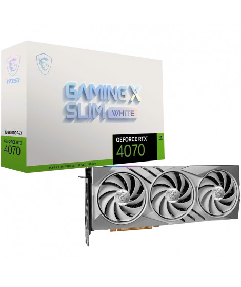 MSI - Carte Graphique - RTX 4070 GAMING X SLIM WHITE 12G (912-V513-274)