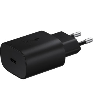 Chargeur secteur RAPIDE - 25W - SAMSUNG - Port USB Type C (sans câble) - Noir