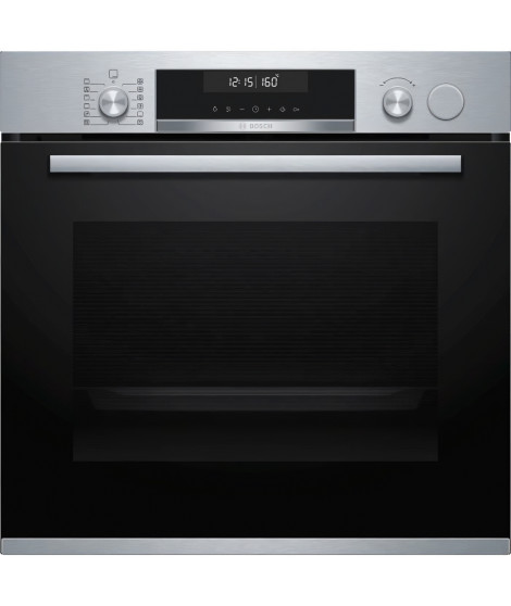 Four VarioSteam EcoClean Encastrable BOSCH - HRA558BS1 - Vol: 71l - 10 modes de cuisson - L59,4cm/P54,8cm/H59,5cm - Inox