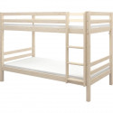 Lits superposés séparables enfant - 2x90x190 cm - Pin massif naturel - Sommier inclus - ANDO