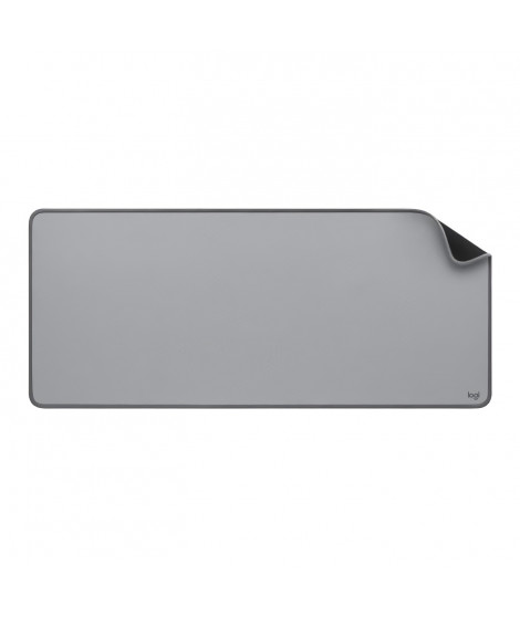 Large Tapis de Bureau - Logitech Desk Mat - Studio Series, Multifonctionnel et Etendu - Gris