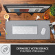 Large Tapis de Bureau - Logitech Desk Mat - Studio Series, Multifonctionnel et Etendu - Gris