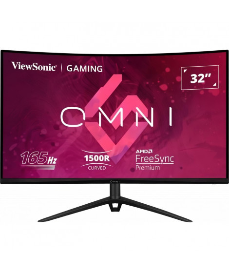 Ecran PC Gamer incurvé - VIEWSONIC - VX3218-PC-MHDJ - FHD 32'' 1920 x 1080 - 1ms - 165Hz - HDMI/DP - Pied réglable