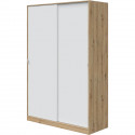 Armoire TOP - Décor chene - 2 Portes coulissantes - L200 x H120 x P50 cm