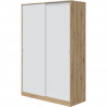 Armoire TOP - Décor chene - 2 Portes coulissantes - L200 x H120 x P50 cm