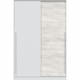 Armoire TOP - Décor blanc artik et chene nodi - 2 Portes coulissantes - L200 x H121 x P50 cm