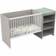 Lit combiné BABY PRICE UP 120x60 cm - Evolutif en 90x190 - Avec étageres - Décor chene silex