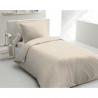 PARURE DE COUETTE LOVELY HOME - 140x200 cm - 100% COTON - BEIGE CREME