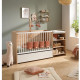 Lit combiné BABY PRICE UP 120x60 cm - Evolutif en 90x190 - Avec étageres - Décor chene doré