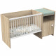 Lit combiné BABY PRICE UP 120x60 cm - Evolutif en 90x190 - Avec porte - Décor chene doré