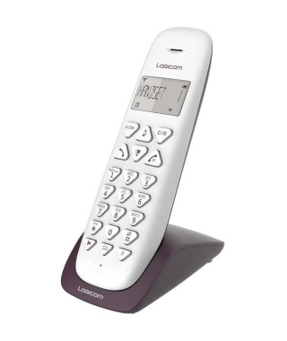 LOGICOM Téléphone sans fil VEGA 150 SOLO Aubergine sans répondeur