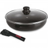 SITRAM Sauteuse Agile - Aluminium anti-adhésif - Ø 28 cm - Noir - Tous feux dont induction