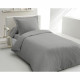 PARURE DE COUETTE LOVELY HOME - 140x200 cm - 100% COTON - GRIS CLAIR