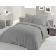 PARURE DE COUETTE LOVELY HOME - 220x240 cm - 100% COTON - GRIS CLAIR