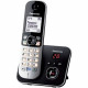 Téléphone sans fil avec répondeur Panasonic KX-TG6821 - écran large et touches rétro-éclairées - noir