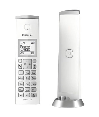 Téléphone résidentiel sans fil avec répondeur - PANASONIC KX-TGK220 - Blanc - ID d'appelant - Mains libres