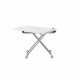 Table basse Extensible - Blanc - Relevable - 100 x 57/114 x 40/75 cm - DANNY