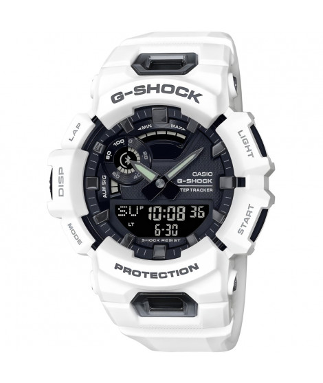 CASIO Montre G-SHOCK - Résistante aux chocs - Multifonctions - Blanc