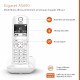Téléphone Fixe GIGASET AS690 Blanc - Mains-libres performant HSP et blocage d'appels efficace