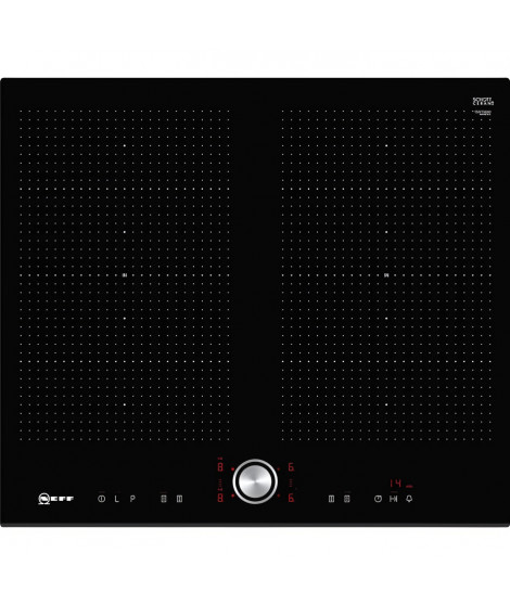 Table de cuisson induction NEFF - 2 zones flexInduction - 7400 W max - Revetement verre - Noir - L59,2 x P 52,2 cm - T56FT60X0