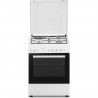 Cuisiniere mixte CONTINENTAL EDISON CECM60FCW - 3 feux gaz + 1 électrique - L59,8 x P61 xH83 cm - Blanc