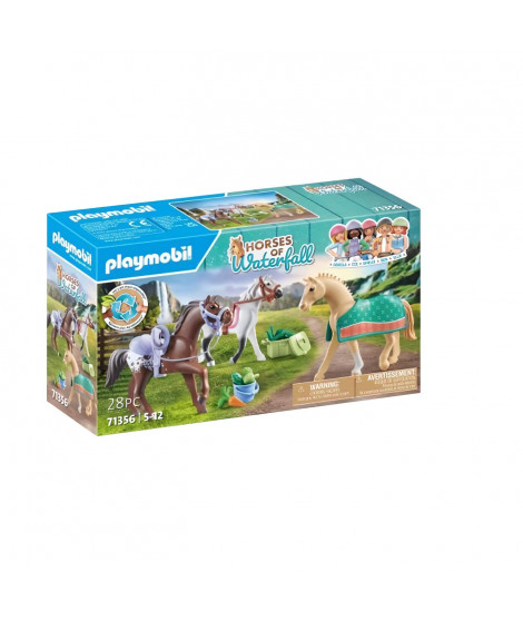 PLAYMOBIL 71356 3 chevaux Morgan, Quarter Horse et Shagya - Horses of Waterfall -  Des 5 ans