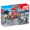 PLAYMOBIL 71381 Starter Pack Police - City Action - Avec un policier, un bandit, des motos et des accessoires - Des 4 ans