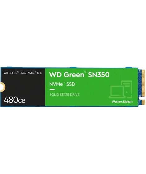 WESTERN DIGITAL - Green SN350 - Disque SSD Interne - 480 Go - M.2 - WDS480G2G0C
