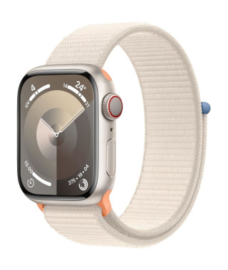 Apple Watch Series 9 GPS - 41mm - Boîtier Starlight Aluminium - Bracelet Starlight Sport Loop