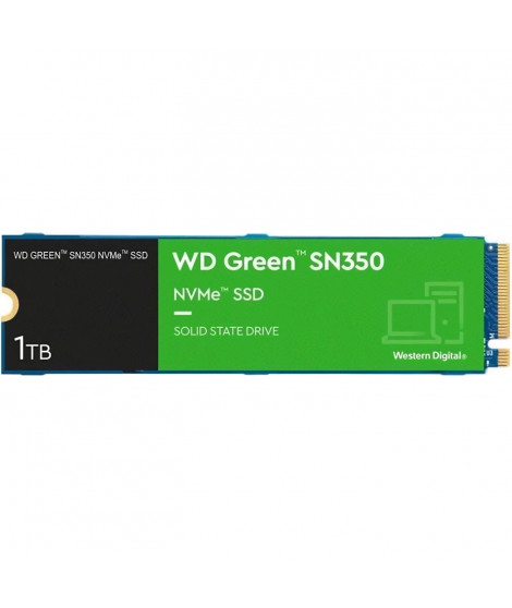 WESTERN DIGITAL - Green SN350 - Disque SSD Interne - 1 To - M.2 - WDS100T3G0C