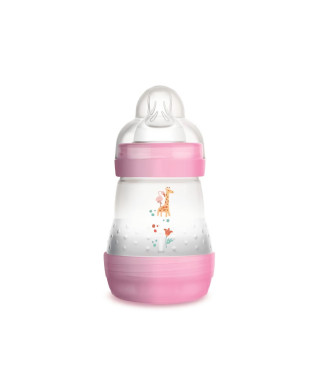 MAM Biberon Easy Start Anti Colique 1er Âge +0m Hippocampe Rose 160ml