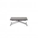 Table Basse Relevable Extensible - Gris Béton - 100 x 57/114 x 40/75 cm - DANNY