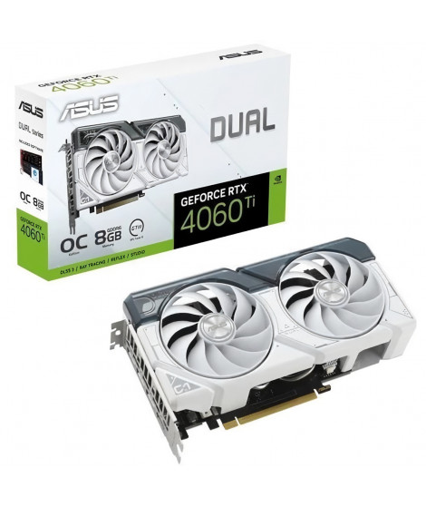 ASUS - Carte Graphique - DUAL-RTX4060TI-O8G-WHITE