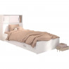 Lit junior SCOOP 90x200 cm - 2 tiroirs - Adaptable en 190 cm - Décor blanc - L 98 x H 67 x P 203 cm - PARISOT