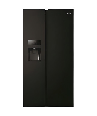 HAIER HSR3918FIPB - Réfrigérateur américain 515 L (337+178) - No Frost Multiflow - L90,8cm xH177,5cm - Noir