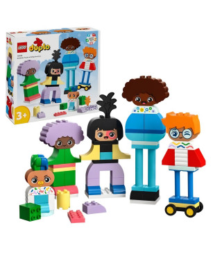 LEGO 10423 DUPLO Ma Ville Personnages a Construire aux Différentes Émotions, Jouet avec 71 Briques avec 5 Personnages