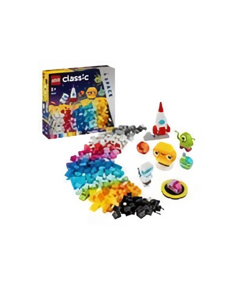 LEGO 11037 Classic Les Planetes Créatives, Jouet sur le Systeme Solaire, Set de Construction de Navette Fusée