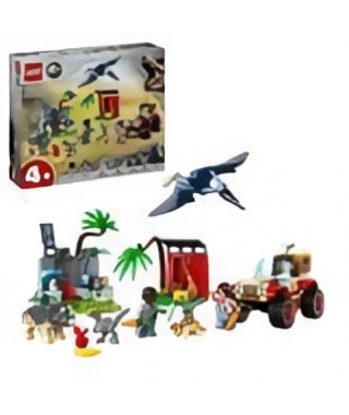 LEGO 76963 Jurassic World Le Centre de Sauvetage des Bébés Dinosaures, Jouet avec Figurines Triceratops et Velociraptor
