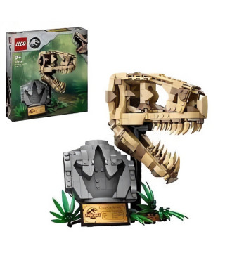 LEGO 76964 Jurassic World Les Fossiles de Dinosaures : Le Crâne du T. Rex, Jouet de Dino, Déco pour la Chambre d'Enfant