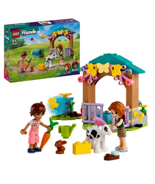 LEGO 42607 Friends L'Étable du Veau d'Autumn, Jouet de Ferme avec Animaux pour Enfants, 2 Figurines, Figurine de Lapin