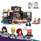 LEGO 42619 Friends Le Tourbus de la Star de la Pop, Jouet Musical avec 4 Mini-Poupées, Cadeau pour Enfants Des 8 Ans